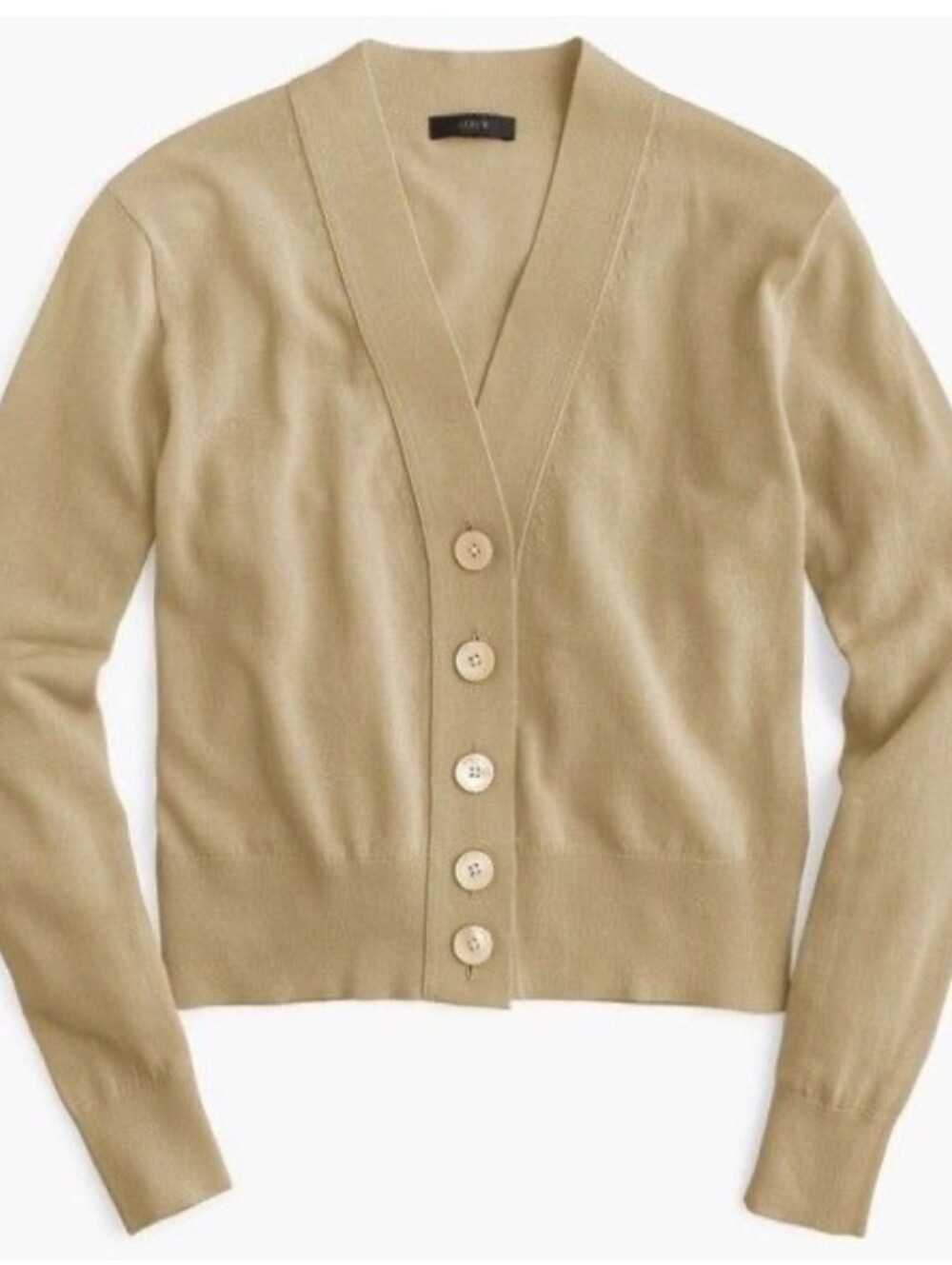 J. Crew pistachio green cotton cardigan